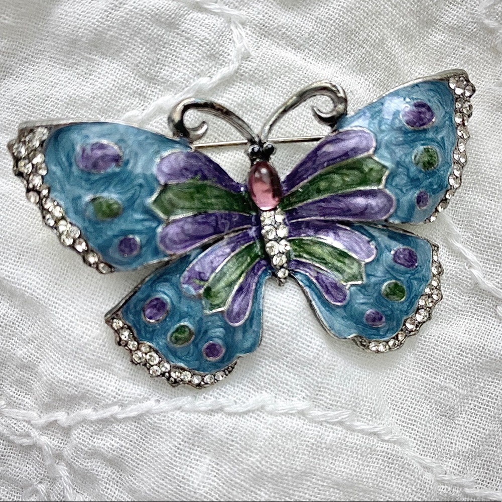Cloisonné Butterfly Brooch/Pin